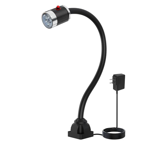 XINYIQI Led Work Light,IP65 Water Proof Flexible Gooseneck Lamp, Led Light gooseneck 900 Lumen for Lathe Milling, Drill Press, Industrial Lighting