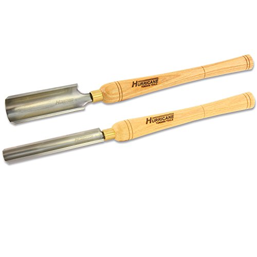 Hurricane Turning Tools, HSS, 2 Piece Spindle Roughing Gouge Set (2' and 1'), Standard Series Woodturning Tools
