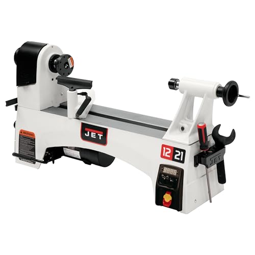 JET 12" x 21" Variable-Speed Woodworking Lathe, 1 HP, 115V 1Ph (Model JWL-1221VS)