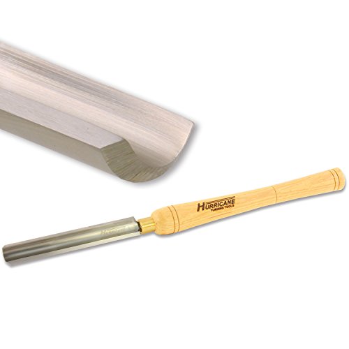 Hurricane Turning Tools, HTT-108, High Speed Steel, 1' Spindle Roughing Gouge for Woodturning